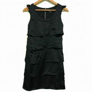 ARITZIA talula 100% silk layered ruffles dress blk